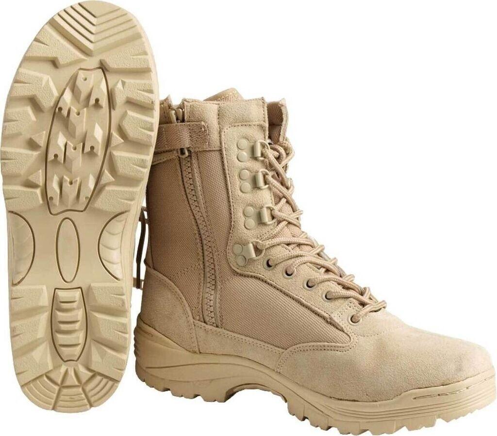 Stiefel Mil Tec Tactical YKK werden mit einem Reißverschluss geschlossen