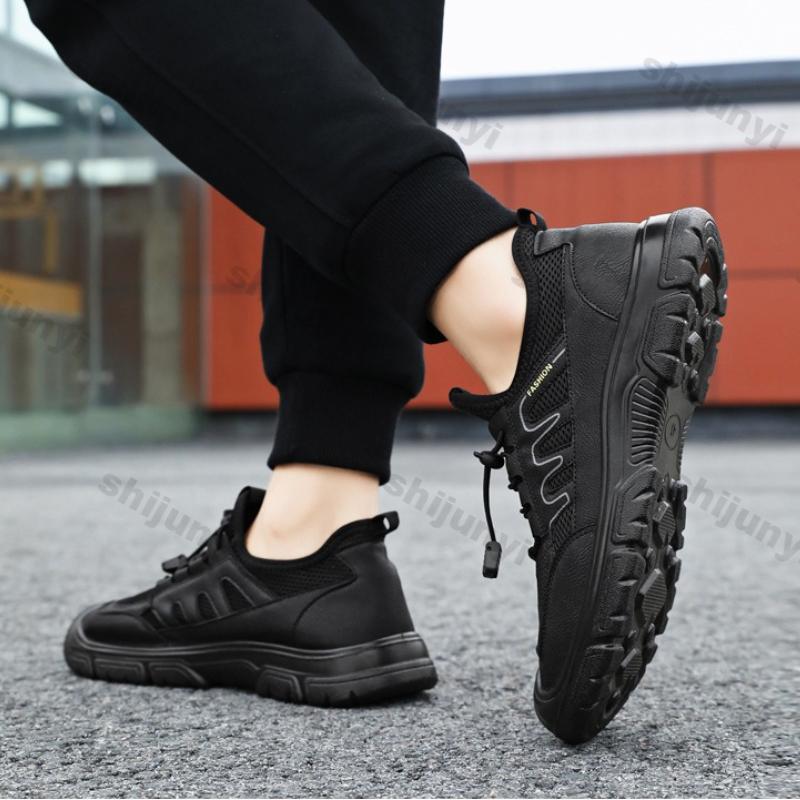 Fashion Men Shoes 2025 Summer New Fashion Breathable Mesh Non Slip Casual Sport Shoes Comfort Height Increase Elastic Band Running Shoes