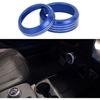 Media Volume Gear Shift Control Switch Knob Cover Ring for Ford Mach-E 2021-2024 Sturdy | Interior Decal Trim Blue 2 Pcs