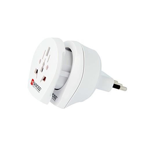 Adaptateur de voyage - skross - 1-500213 - compact et facile à transporter - universel - blanc