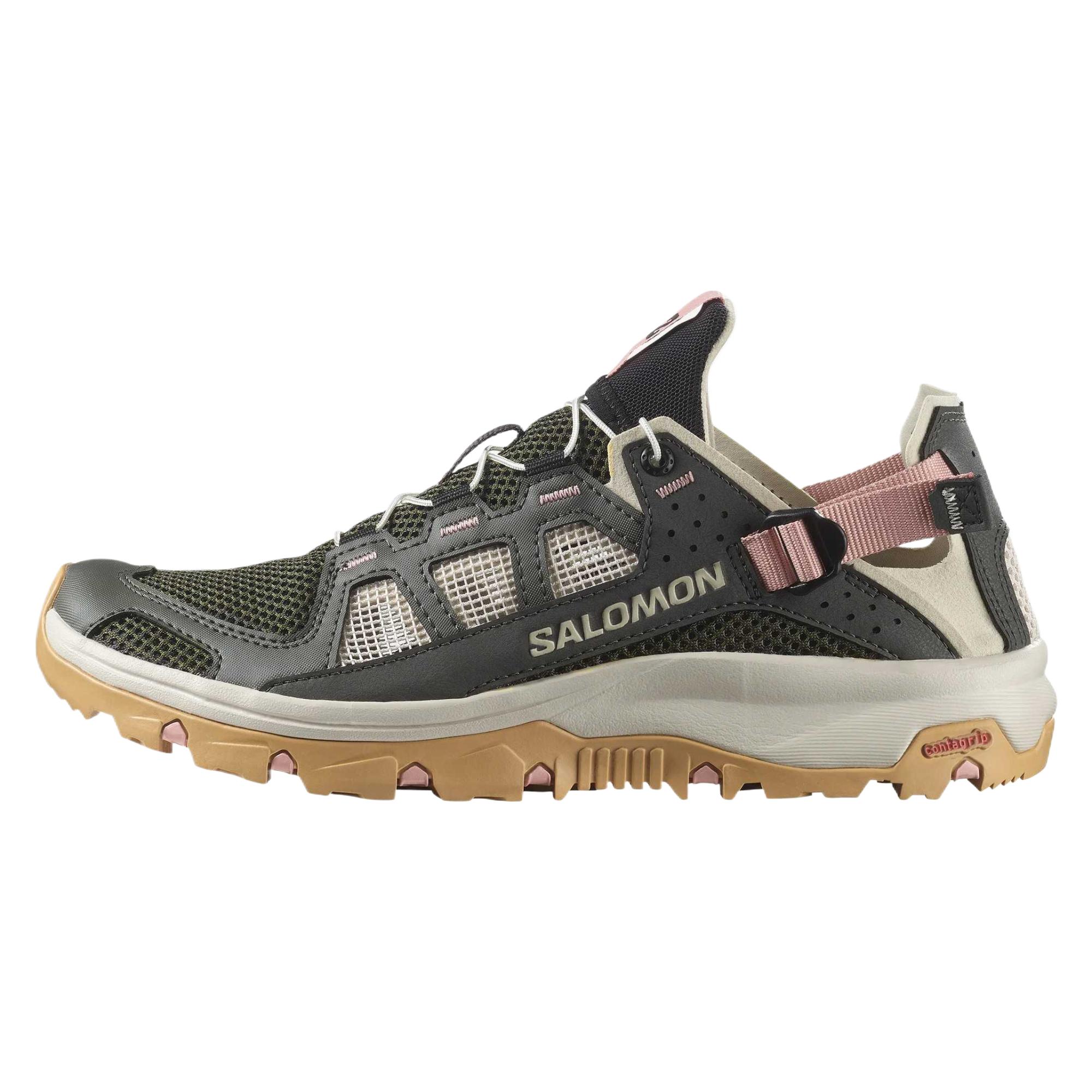 

Salomon Techamphibian 5 Round Toe Comfortable Breathable Water Shoes Women Water Shoes Mud Peat-Gray 477508 39⅓
