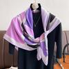 90*90cm Luksusmerke Silke Firkantet Skjerf Hijab Kvinner Bandana Myke Skjerf Halstørkle Damer Hår Sjal Wrap Pannebånd