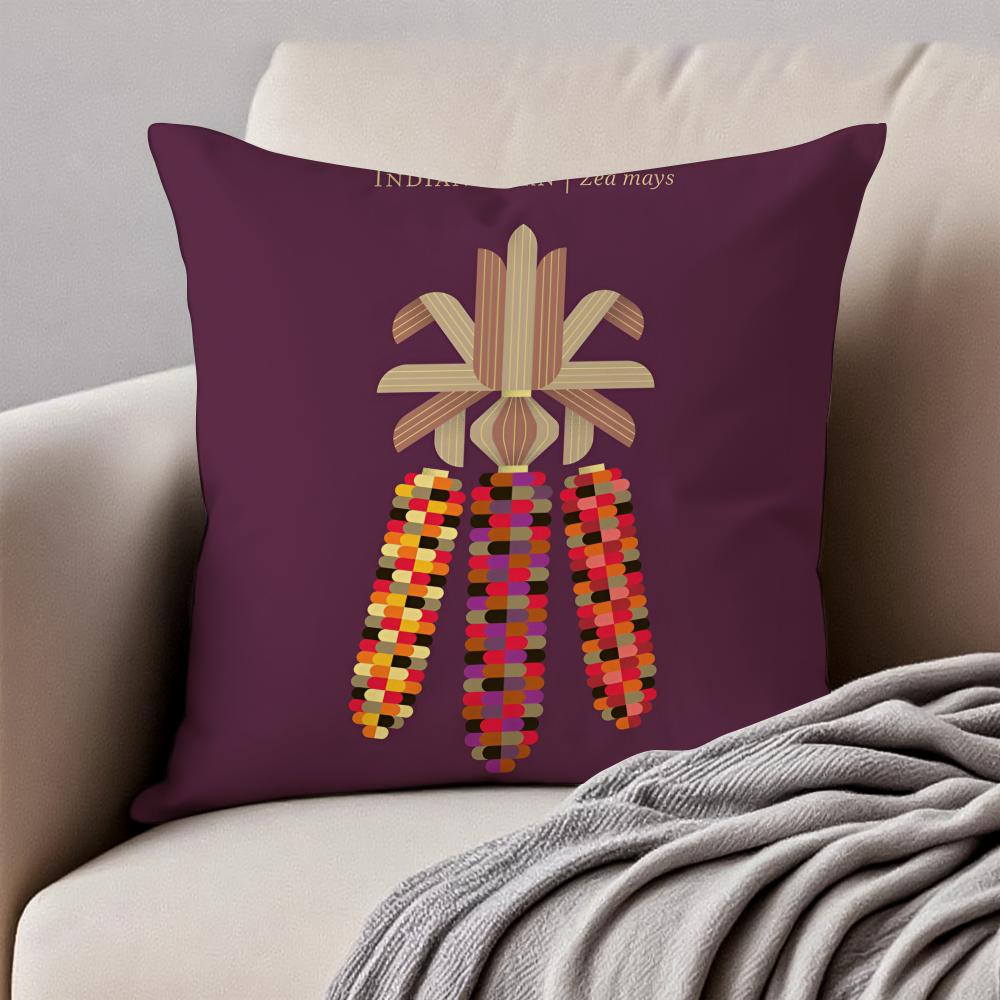 Cute Fresh Art Lovely Simple Vegetable Cushion Cover Pillowcase Antidustmite Invisible Zipper Short Plush Sofa Cushion