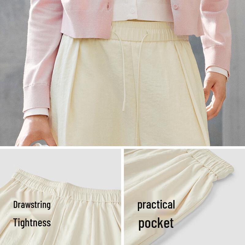 Semir Women's Relaxed Mousse Texture Wide-Leg Pants