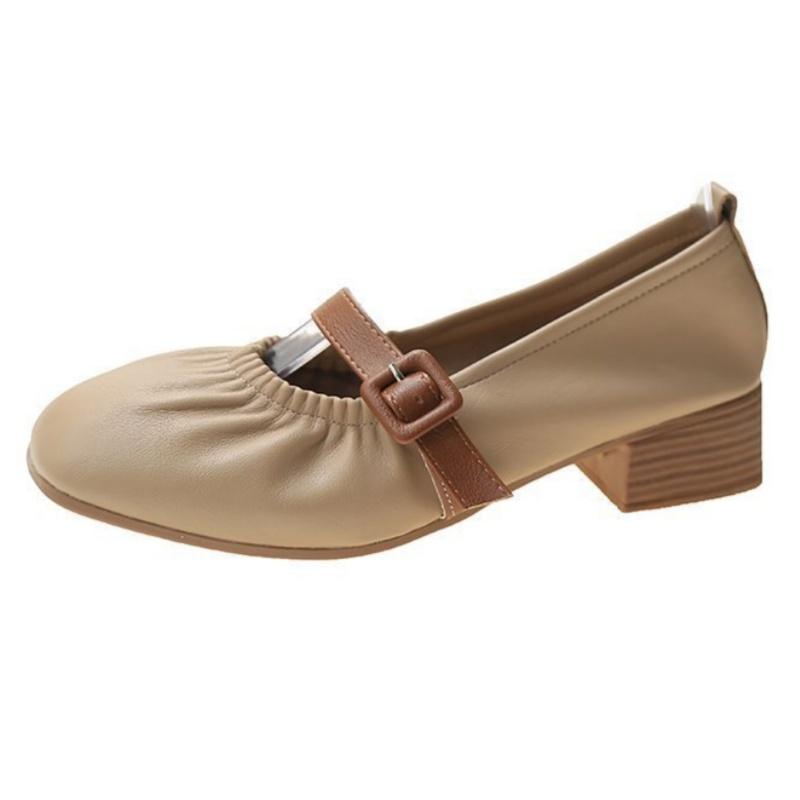 

High Heels Women s Shoes 2025 Summer New Elegant Street Women Pumps Mary Janes Fashion Temperament Versatile Women Shoes 40 хаки