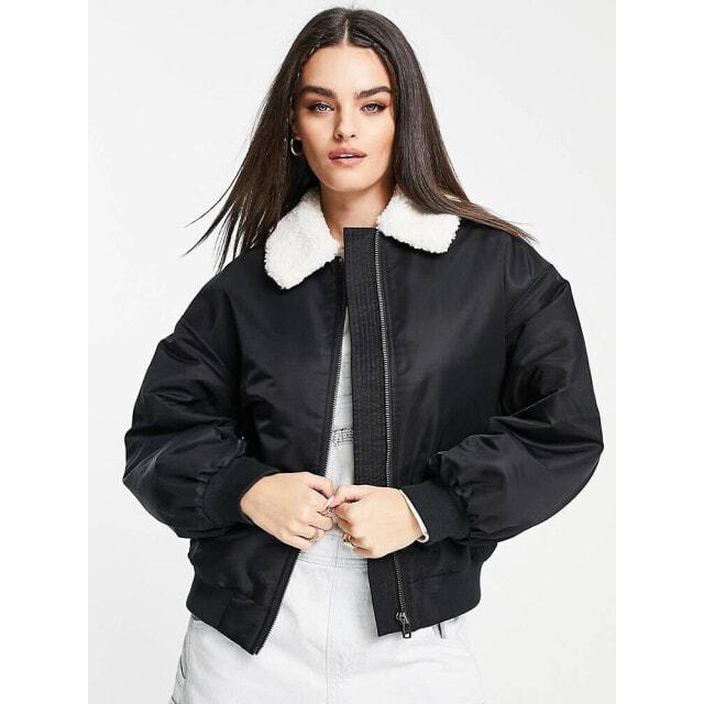 

Черный воротник-бомбер Levi s из шерпы