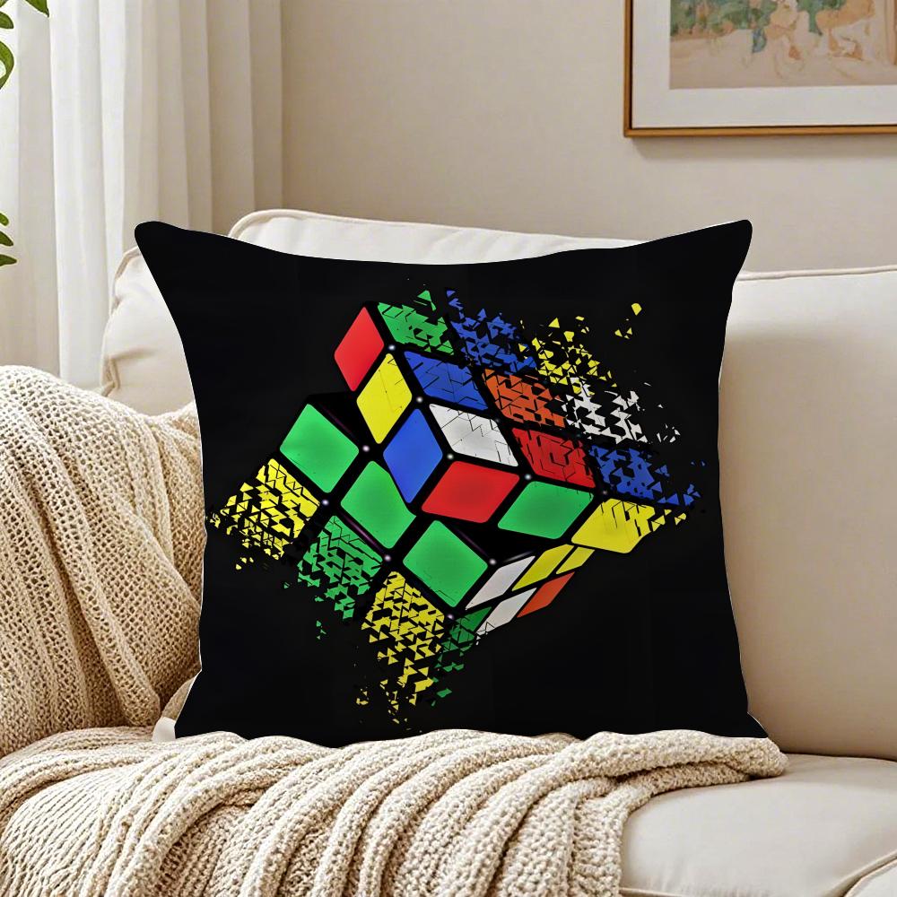 Housse de coussin taie d'oreiller Jeu de puzzle classique T-Tetris Anti-acariens Décoration de canapé de salon Coussin Chambre