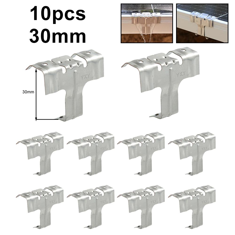 For Power Generation Increase Stainless Steel Solar Clips Solar Panel Water Guide Long-lasting For 35mm Solar Panels