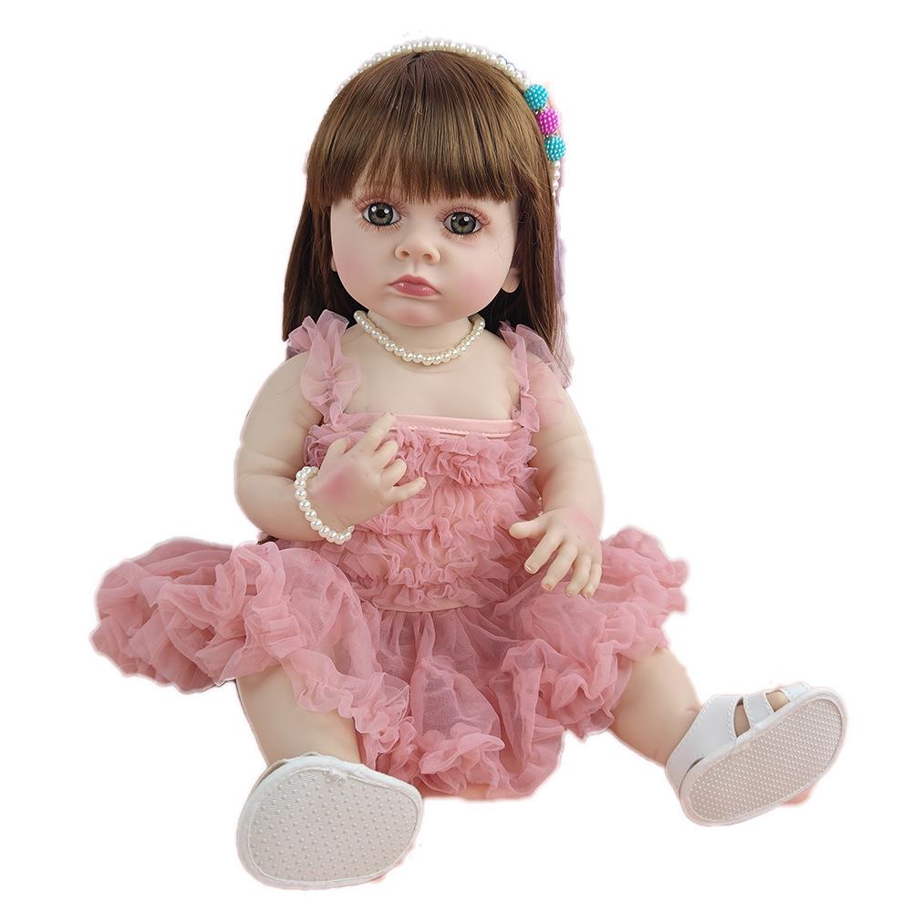 Silicone Gel 55cm Reborn Doll Dress-Up Toy for Girls - Playhouse Children's Gift
