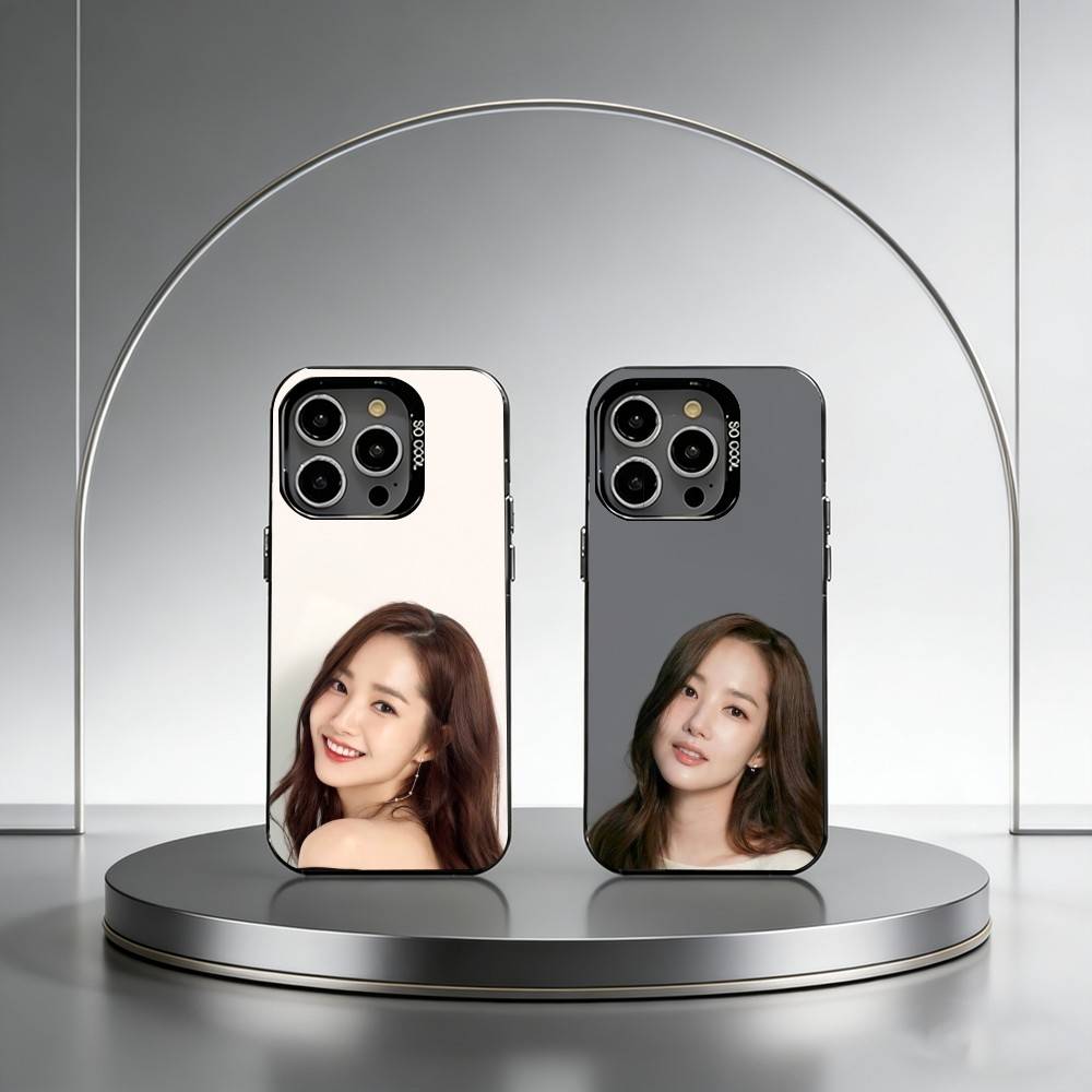 Korean actress Park Min-young Phone Case For iPhone 17,16,15,14,13,12,11 Plus,Pro Max,XS,Colorful Silver Black Cover