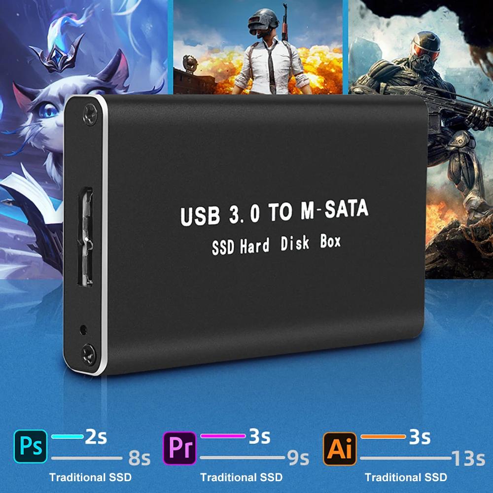 Mini SSD Case mSATA To USB 3.0 SSD Enclosure External Hard Drive Disk Box Storage Case Adapter for 30*30/50 mSATA HD Hard Disk