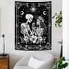Vintage Der Liebende Wandbehang Wandteppich Skelett Blumen Tarotkarte Wandteppich Astrologie Ästhetik Zimmer Dekorative Party Hintergründe