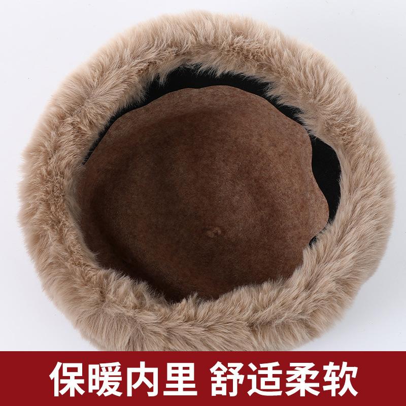 Hut Damen Winter neue Wolle mongolische Mütze verdickt warm Plüschschal zweiteiliges Set Winter Kälteanzug