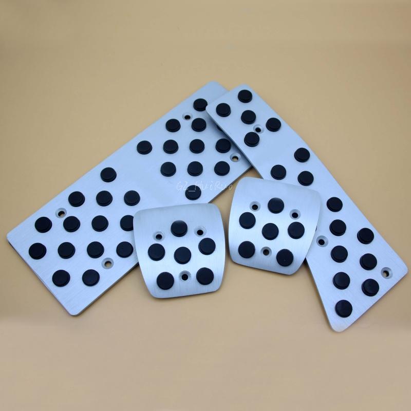 Manual MT LHD Aluminum Pads Pedal Set Gas Brake Footrest 4pcs For Honda CIVIC 2006 2007 2008 2009 2010 2011 Car Accessories