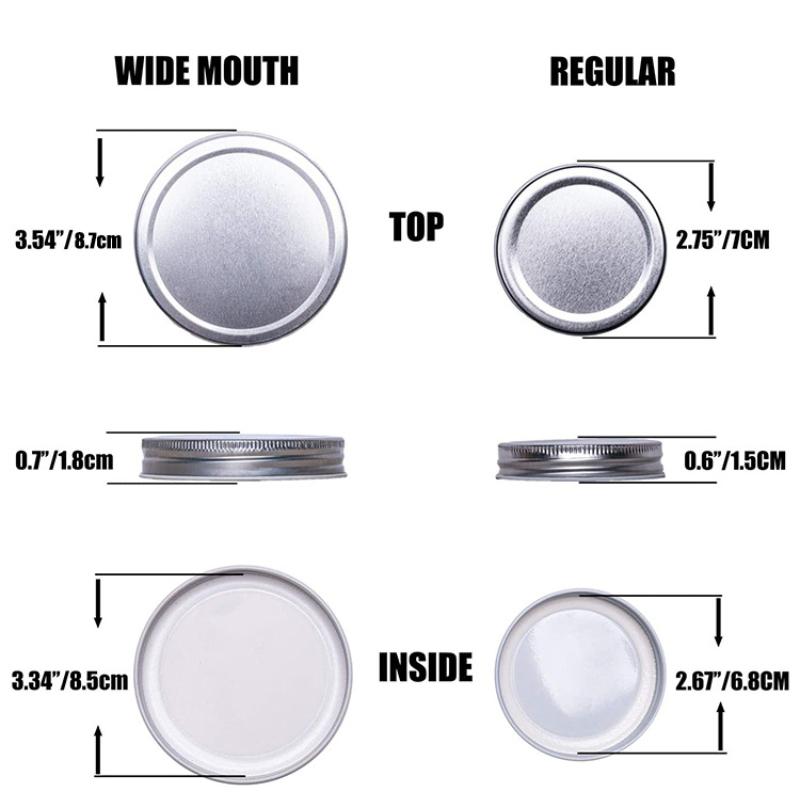 10 Pieces/set, Tinplate, One-piece Lid, Mason Jar Lid, 70mm, Label Mouth, Sealed Storage Jar Lid, Kitchen Supplies, Household Small Tools