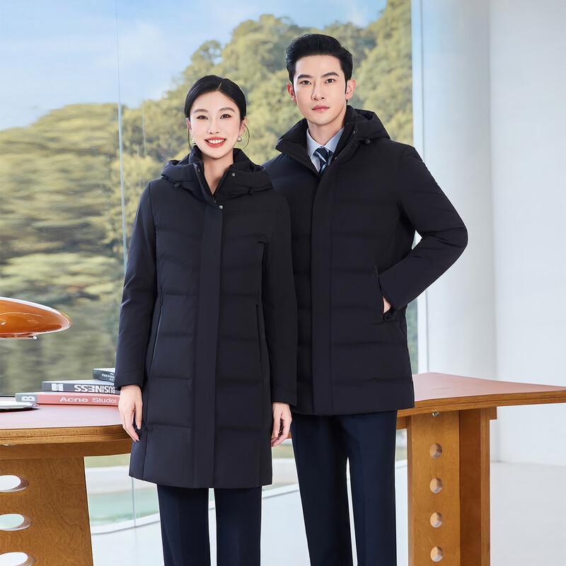 

TROMAN Unisex Business Casual Hooded Down Jacket S