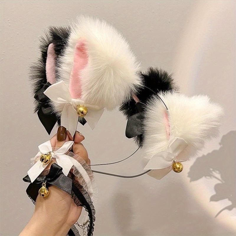 Bell Headband Collar Cat Ear Lolita Hair Accessories for Women Cute and Personality