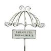 Vintage Lace Umbrella Garden Stake Weather-proof Metal Yard Art Flower Pot Bed Decoration