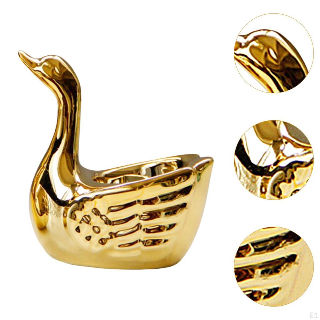Golden Swan Candle Holder Candlestick Creative Table Centerpiece Stand Tealight