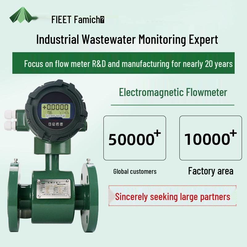 Integrated Electromagnetic Flowmeter for Acid-Base Corrosive Industrial Wastewater and Sludge