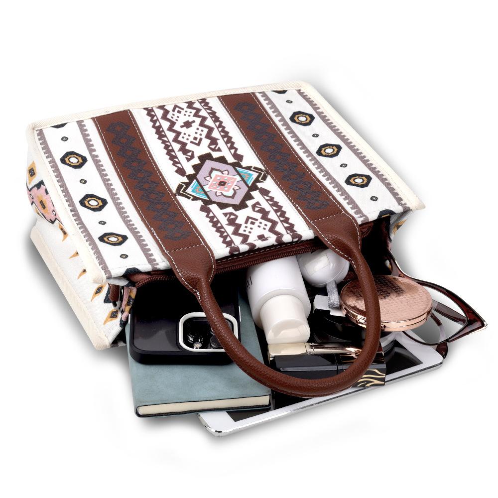 Bohemian Ethnic Style Women's Bag, Canvas Bag, Large-capacity Tote Buns, Mother Bag, Single-shoulder Crossbody