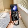 Wrist Strap Weave Leather Phone Case for Samsung Galaxy Z Flip 6 5 4 3 Flip5 Flip4 Flip3 5G Protective Shockproof Cover