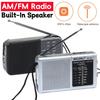 Mini Radio AM/FM Radio Telescopic Antenna Full-wave Band Pocket Radio AA Battery Powered Built-in Speaker for Indoor Outdoor Use