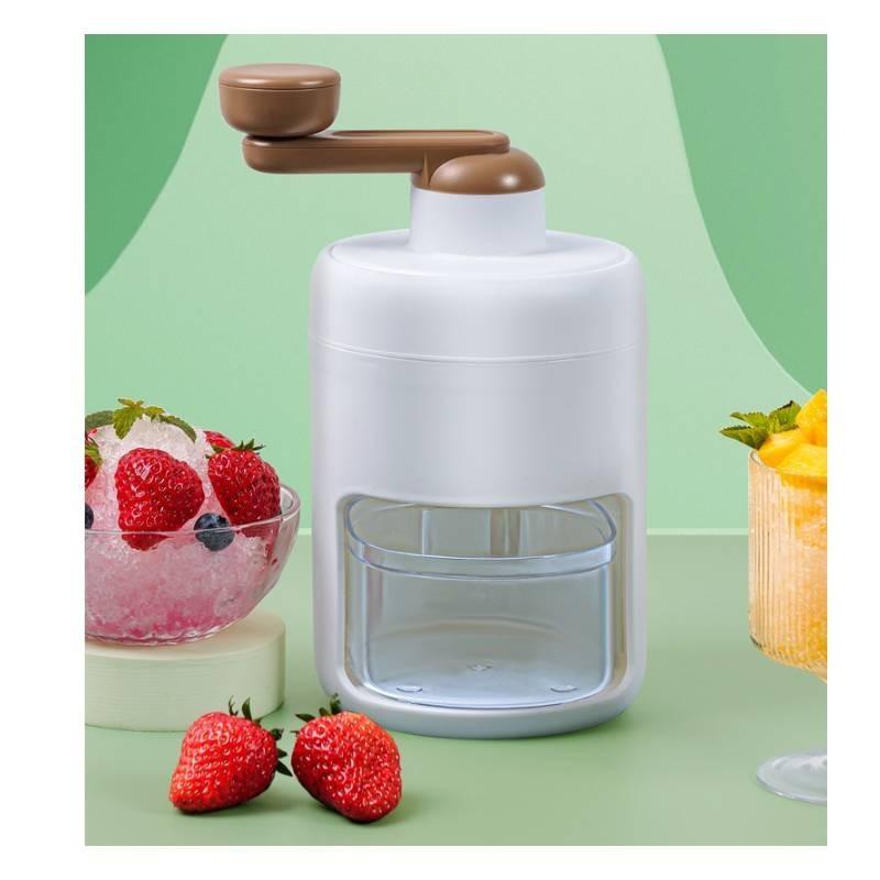 Compact Manual Ice Crusher Hand Crank Snow Cone Maker Portable Non-electric Ice Shaver For Home Use