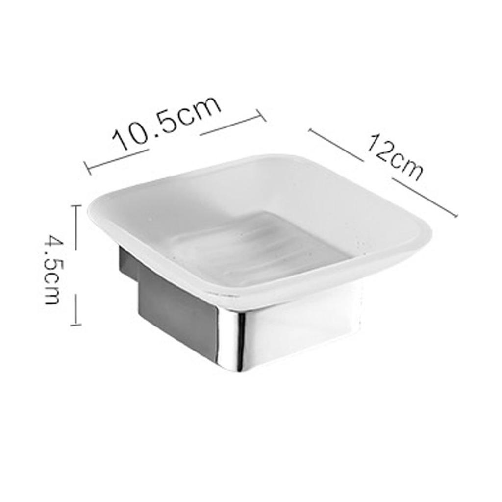 Bathroom Soap Rack, Soap Storage Rack, Bathroom accessories,Square Glass Soap Dish Black silver,Soap Holder