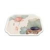 Absorbent Coffee Bar Mat for Espresso Machine, Floral Bird Pattern Non-slip Dish Drying Mat, Diatom Mud Quick Dry Mat for Kitchen Sink Countertop