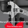 Extra Large Opening Short Handle Multifunctional Bathroom Wrench for Drain Pipe & Air Conditioner Installation