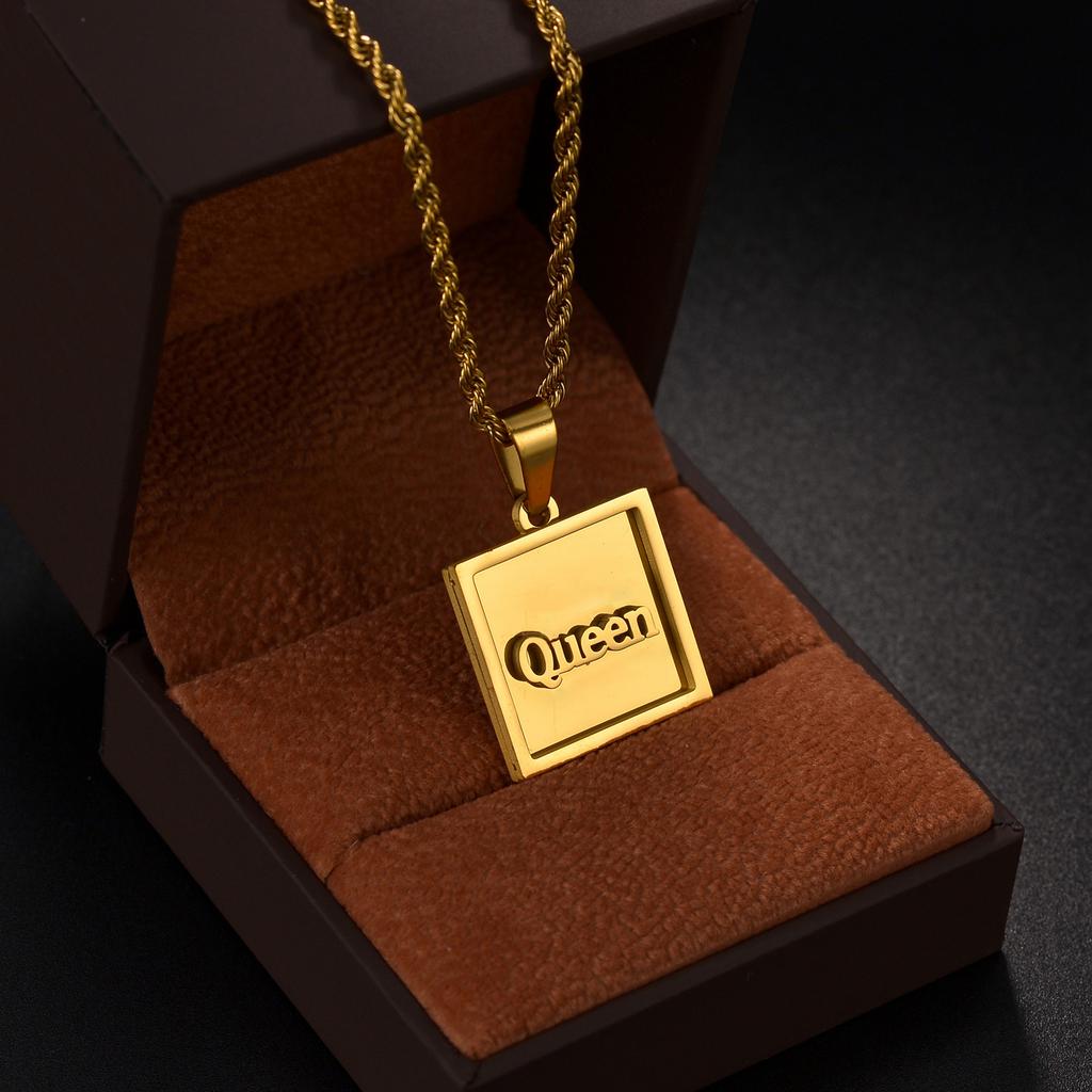 Atoztide Personalized Custom Name Necklaces for Women 2 Sides Welding Heart Pendant Cuban Chain Stainless Steel Jewelry Gift