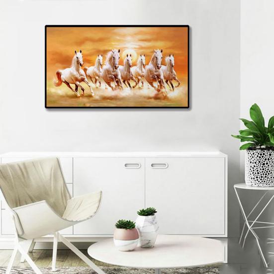 Running Horses Canvas Painting Wall Living Room Picture Poster Background Decor