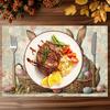 4 Stück Osterhase und Ei Aufdruck Platzsets, Geeignet für Heimdekoration, Feiertagsessen, Küche und Partydekoration