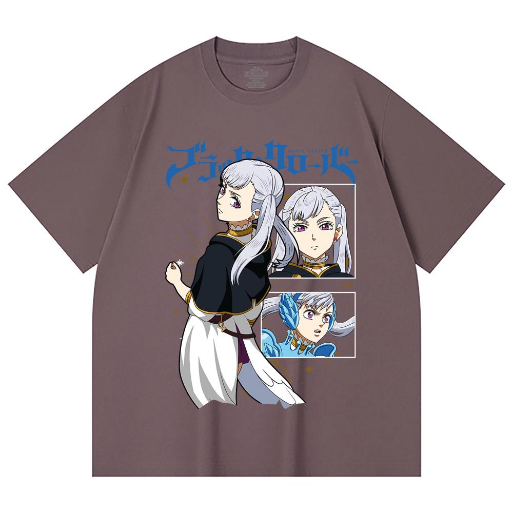 230 Gsm 100% Cotton Black Clover V3 Noelle Print Unisex Heavy Cotton T Shirt