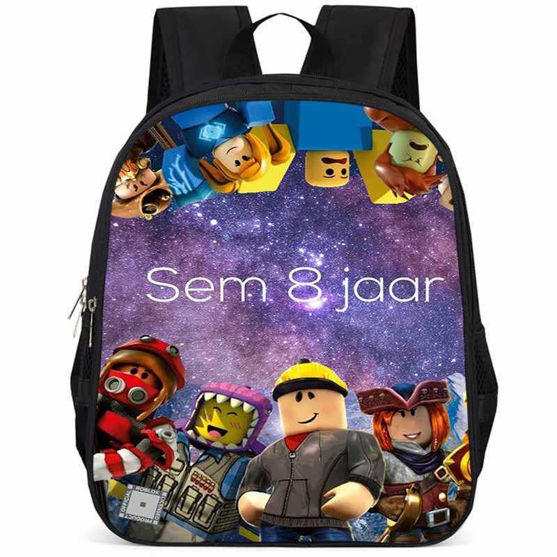 Roblox Large Capacity Lightweight Oxford Cloth School Backpack For Kids Boys Girls