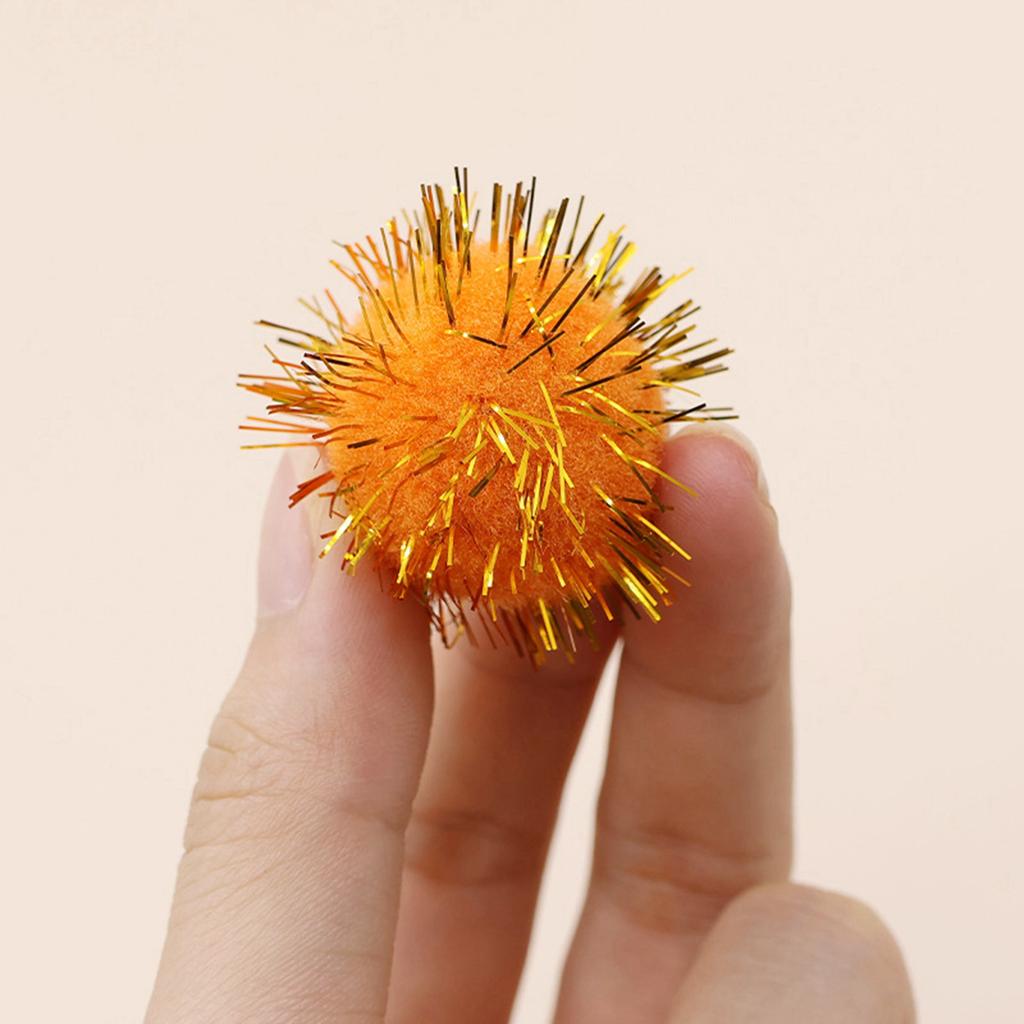 Glitter Pompom Plush Craft Christmas Decor Kids Toys Accessories Wedding Decor Garment Handmade Material Cat Toys