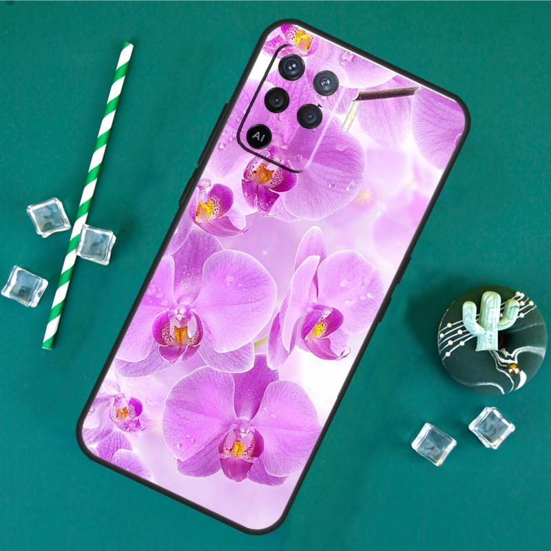 Orchid Flowers Colorful Phone Case For Oppo A18 A38 A58 A78 A98 A40 A60 A80 A91 A15 A17 A74 A94 A54 A57S A16 A76 A96