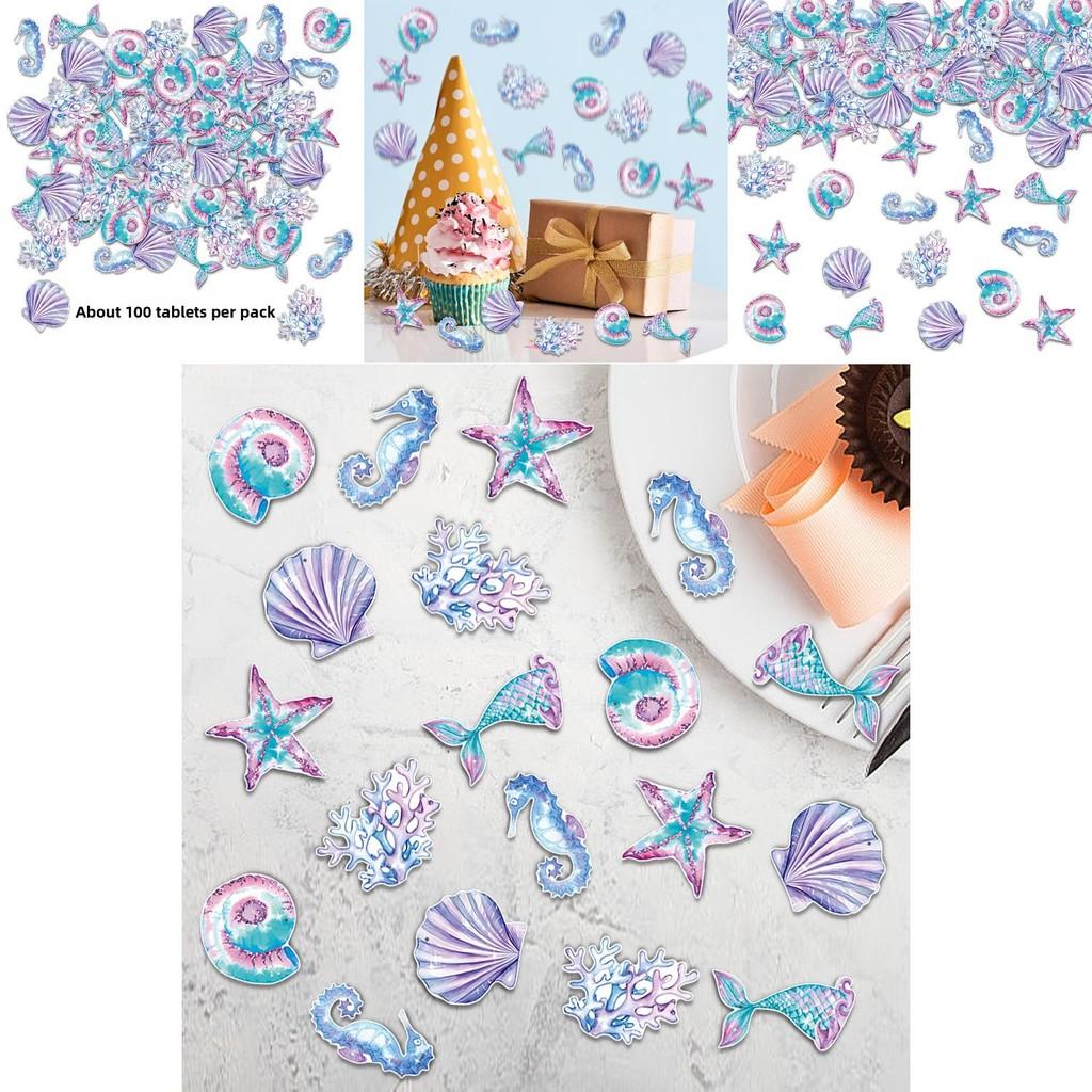 Mermaid Starfish Coral Birthday Party Decor Confetti With Paper Material For Baby Shower Celebrations