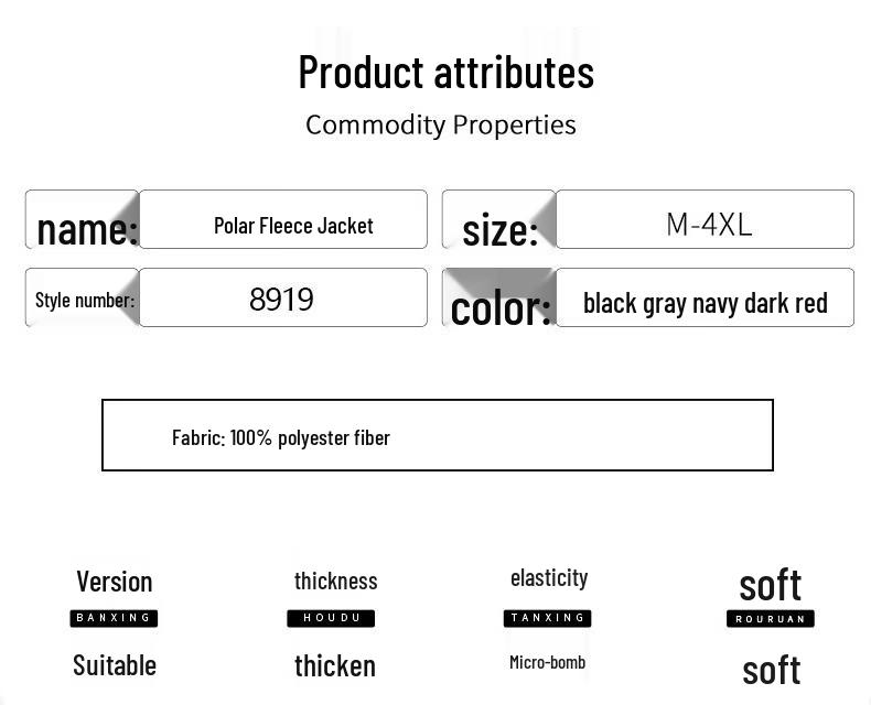 Mao Ren Men's Autumn/Winter Fleece Stand Collar Jacket