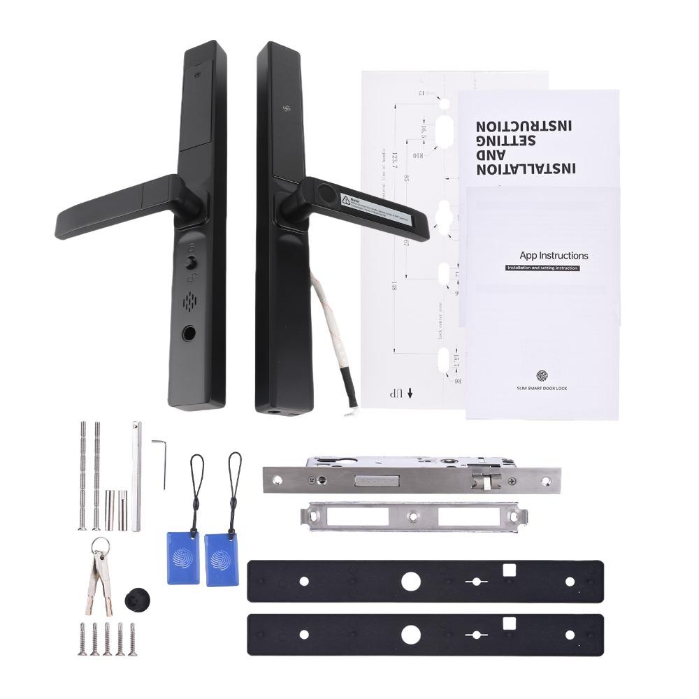 

WiFi Smart Lock Keyless Entry Door Lock TY Fingerprint/Password/Card/Mechanical Key 5 Unlocking MethodsAluminum Alloy Door Lock чёрный