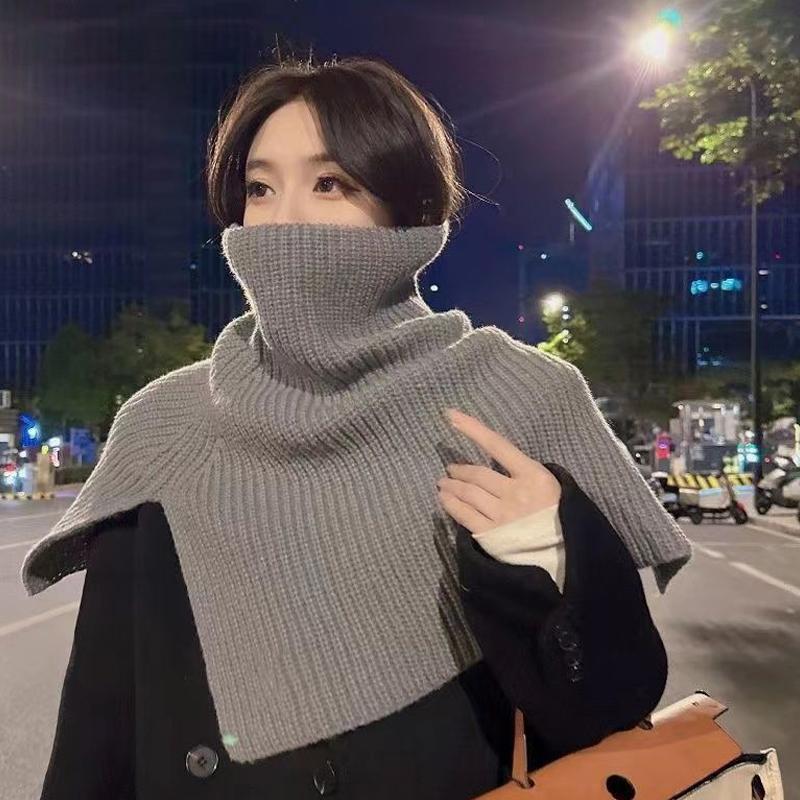 Autumn And Winter Fashionable Irregular Scarf For Women High-End Outer Pullover Scarf Versatile Cold-Proof And Warm Shawl