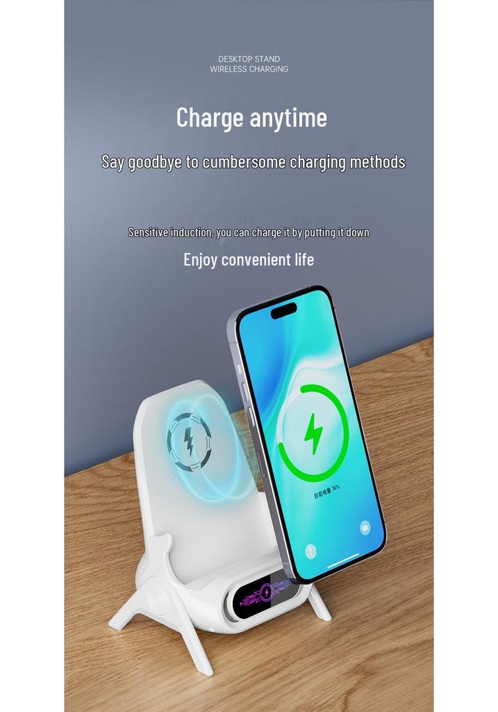 2026 Creative Small Chair Phone Holder and Wireless Charger with Amplifier Function