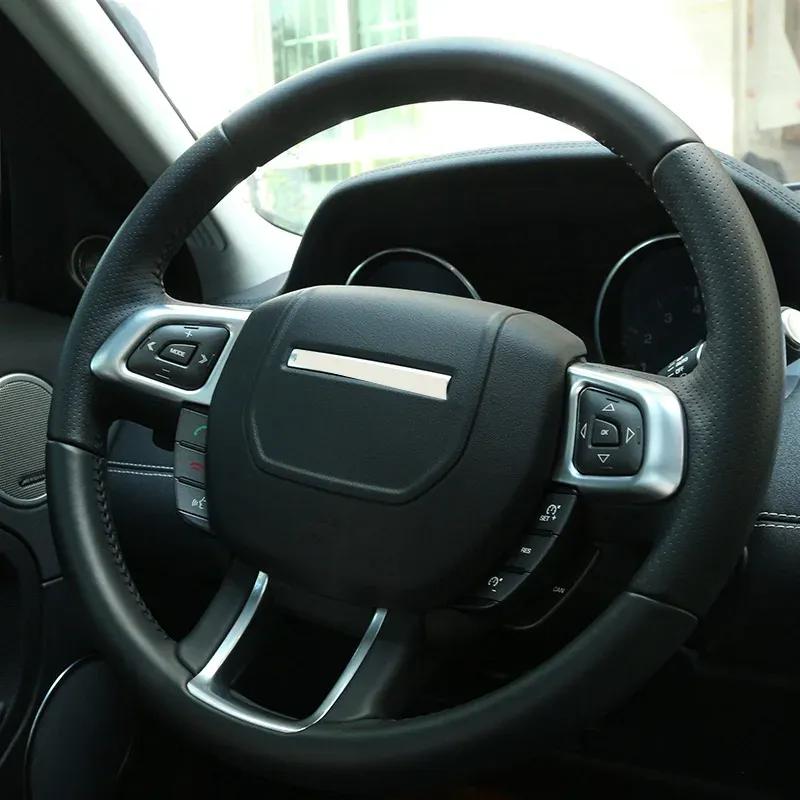 metyoucar For Land Rover Range Rover Evoque 2012-18 Car Steering Wheel Button Frame Cover Trim Stickers Interior Car Accessories