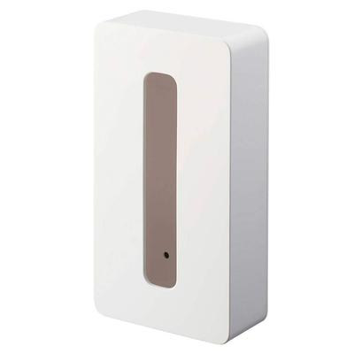 Yamazaki Magnetisches Kompakt-Taschentuchetui, Weiß [Kompatibel mit weichen Taschentüchern mit den Maßen ca. 10,5 cm B x 4,5 cm T x 20,5 cm H], Tower,