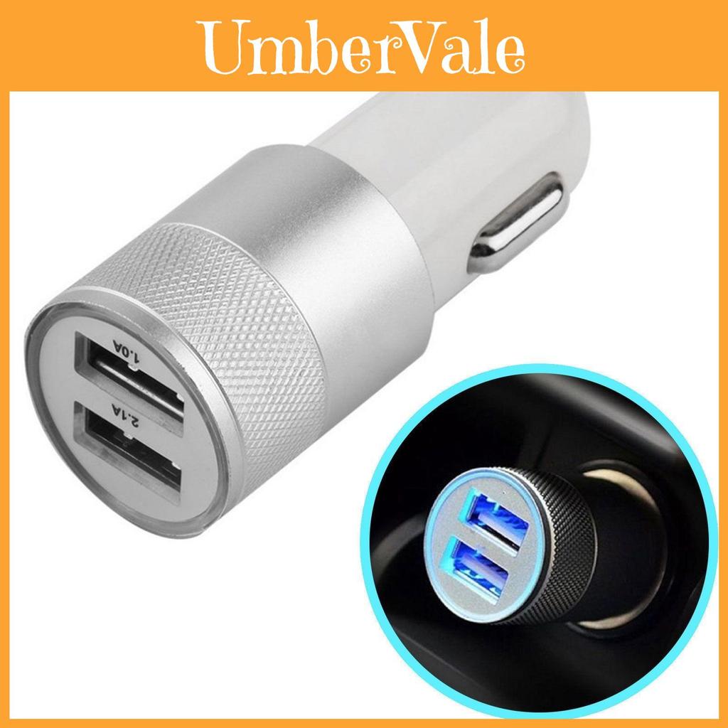 Usb Dual Led Port 21a Fast Car Charger Adapter For Iphone Ipad Galaxy Samsung