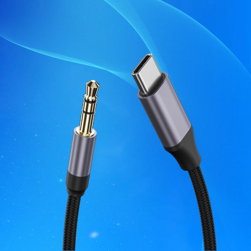 Type-C To 3.5mm Audio Aux Cable for Phone, Car Speaker, and Headphone Connection