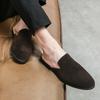 Fersenlose Halbschuhe Herren Sommer Mattes Leder Umkleidekabine