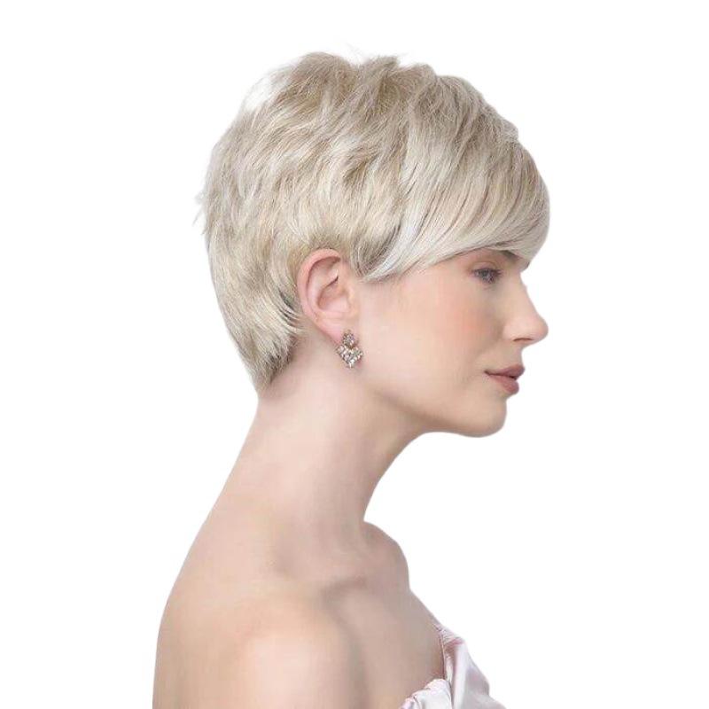 Synthetic Light Blond Wig Curly Bob Wig With Bangs Short Synthetic Hair for Women Daily Party Cosplay Heat Resistant Fiber Wig