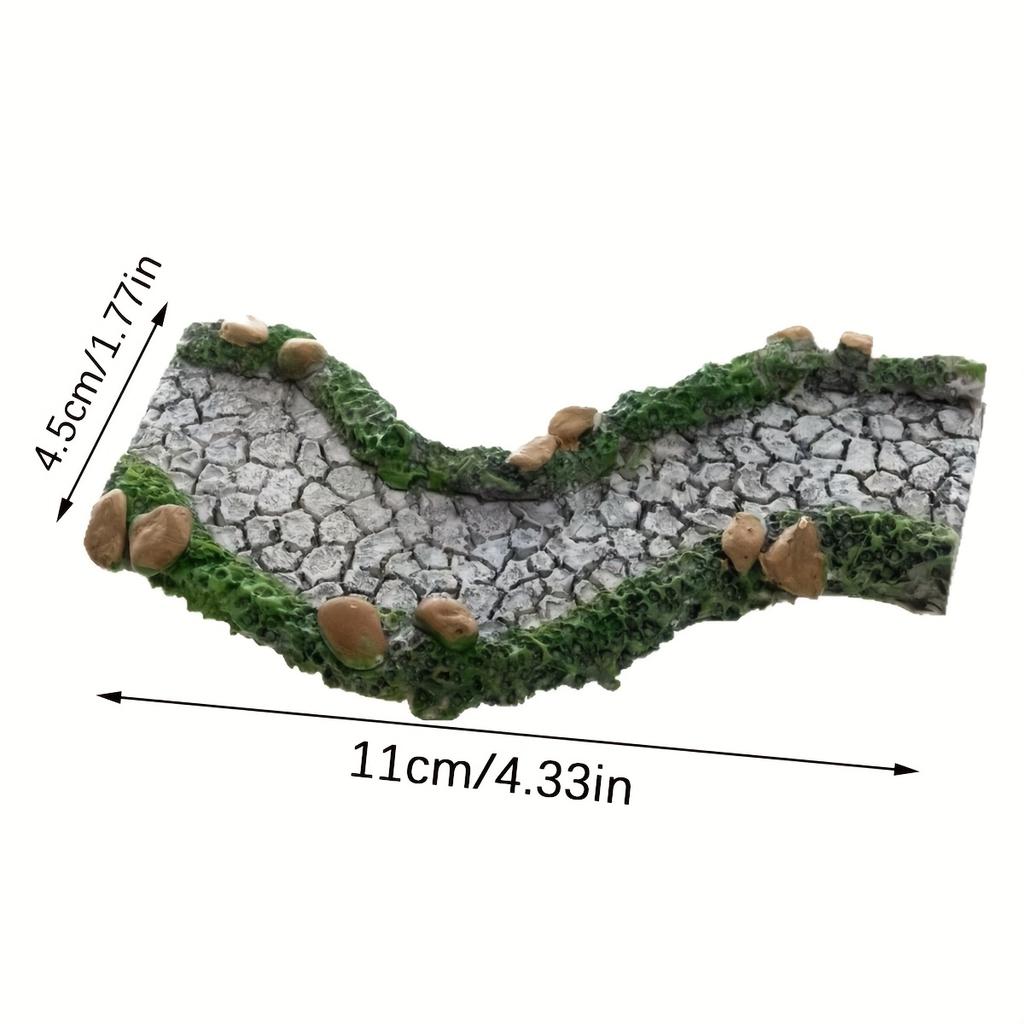 Wege aus Kunststein, Pfade für Feengärten, Dekorationen aus Kunstharz, Mikrolandschaften, Miniatur-Landschaftsgestaltung für Blumentöpfe, DIY